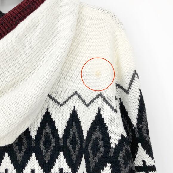 XRAY Men's Colorblocked Pattern Hoodie Sweater Jester Red Medium Long Sleeve NWT - Picture 7 of 11